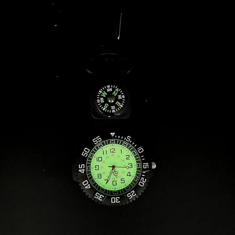 Orologio da tasca per esterni con cinturino in nylon, bussola da alpinismo, ideale per lavoro e studio, orologio da uomo._voghion.com