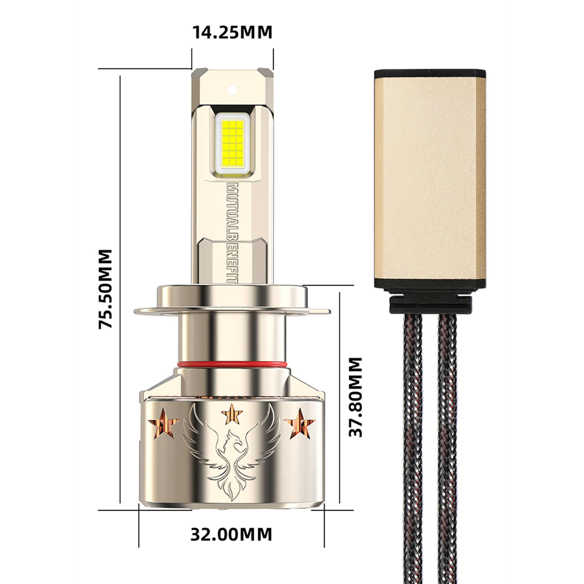 Transfronterizos dedicados a JUDUN 140W LED faro 12V24V LED lámpara H7H3H1 lámpara de automóvil H4 alta potencia