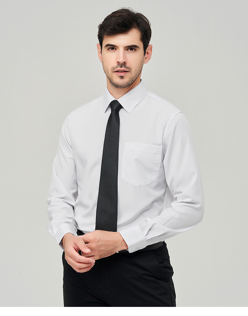 Men's Gender Wholesale Men's Business Solid Color Long Sleeve Men's Tops