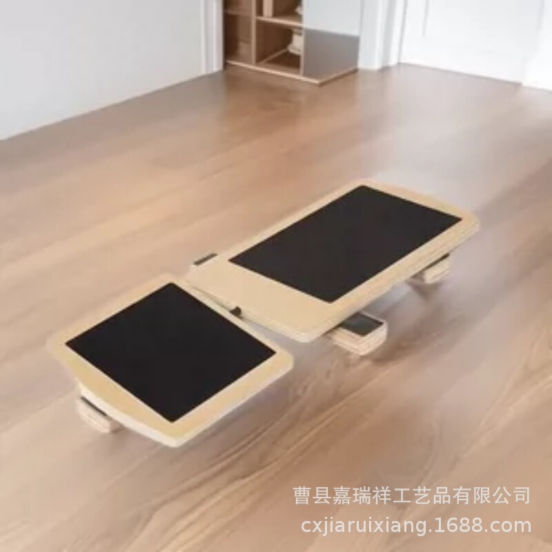 Wooden Foot Stretcher Leg Balance Trainer Partitioned Ballet Wooden Front and Rear Ankle Single-Leg Strengthening Balance Board