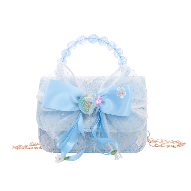 Bolsa de niños arco dulce, bolso de hombro portátil de niña, mini lindos bolsos de cadenas para hombres y mujeres.