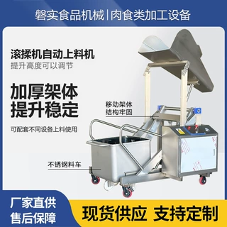 定制加工304不锈钢提升上料机倒料设备滚揉机液压升降液压提升机