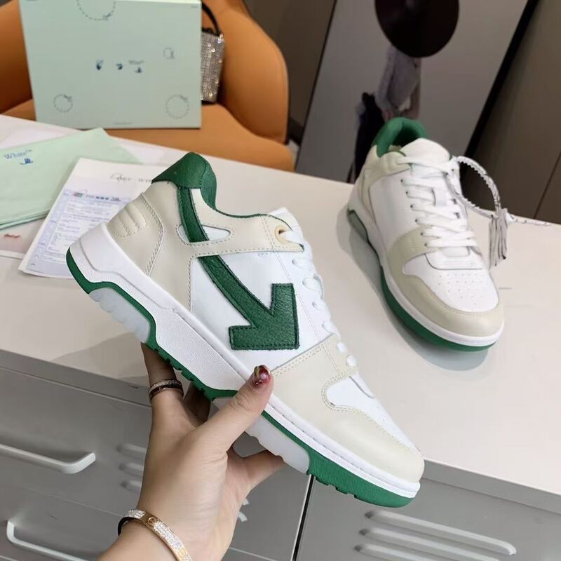 Cross-border Foreign Trade OFF-WHITE Leather Arrow Low-top Board Shoes Casual Joker Joint Office Men's and Women's Shoes