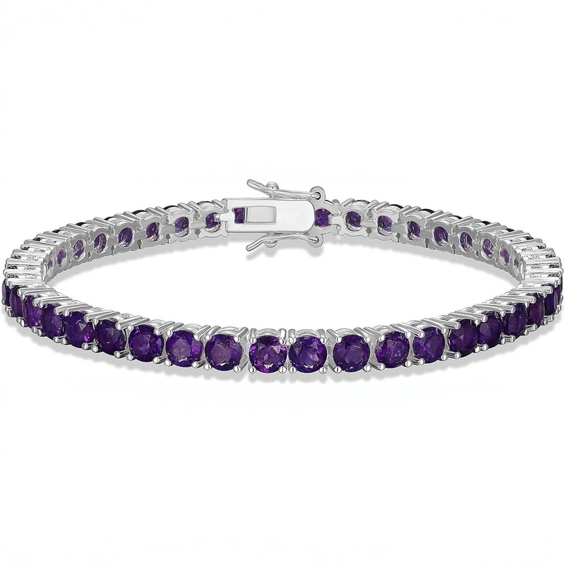 European and American Popular Style 925 Silver Plated Colorful Emerald Tennis Zircon Bracelet for Women, Fashionable Versatile Exquisite High-End Bracelet