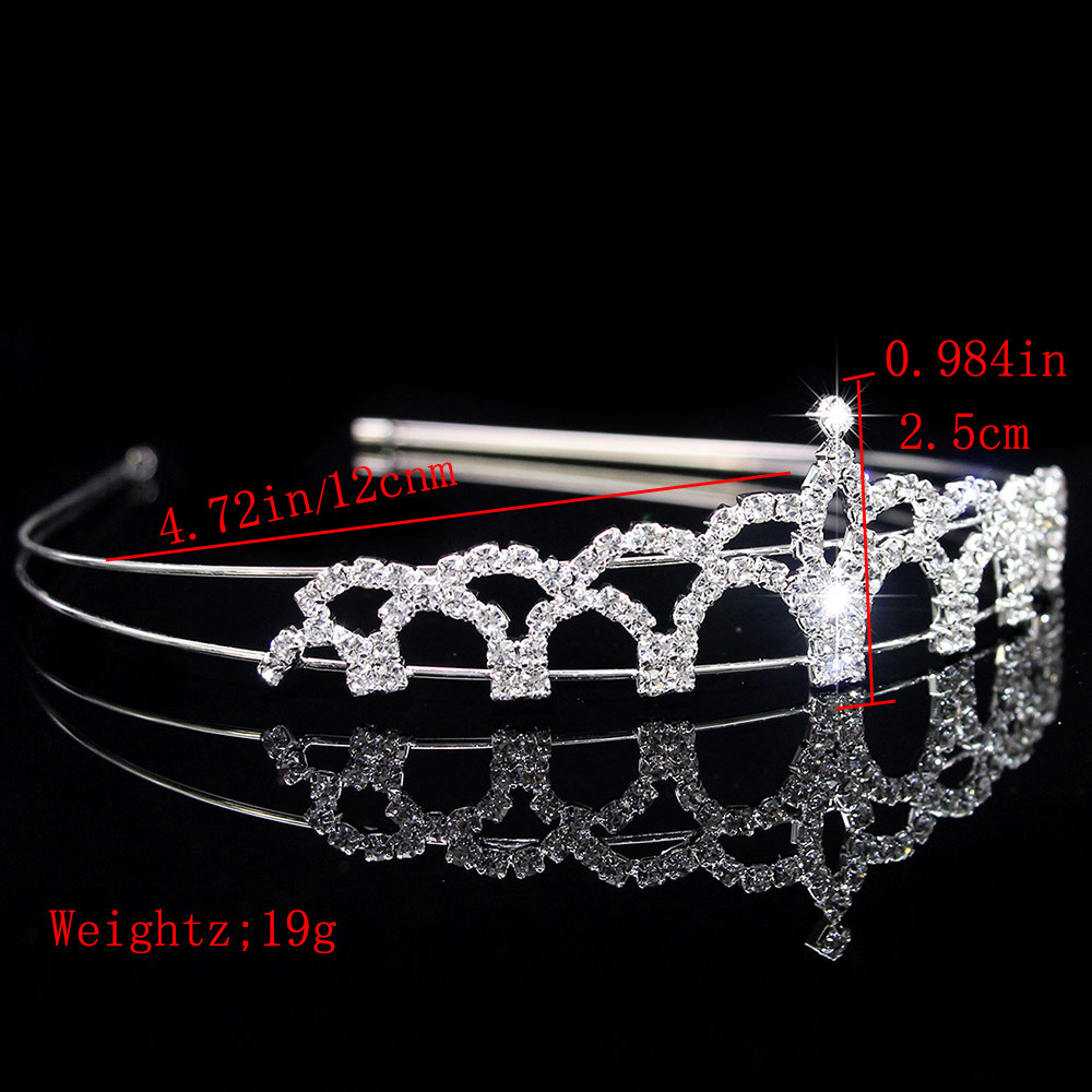 100g Weight Hair Band Hair Accessories Type 1 Piece Quantity Wedding, Banquet Occasion Rhinestone Material Crown Pattern Women's Gender Glam, Bridal Style Women's Glam Bridal Crown Rhinestone Hair Band 15