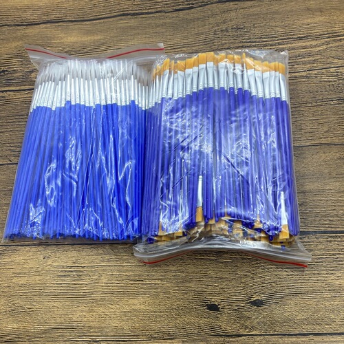Children's plastic rod oil paint brush flat head painted digital diy hook line pen gypsum ceramic paint brush single wholesale