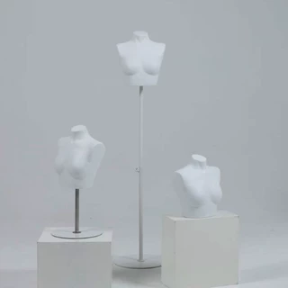 少女文胸内衣模特小胸女半身模特哑光白内衣展示道具