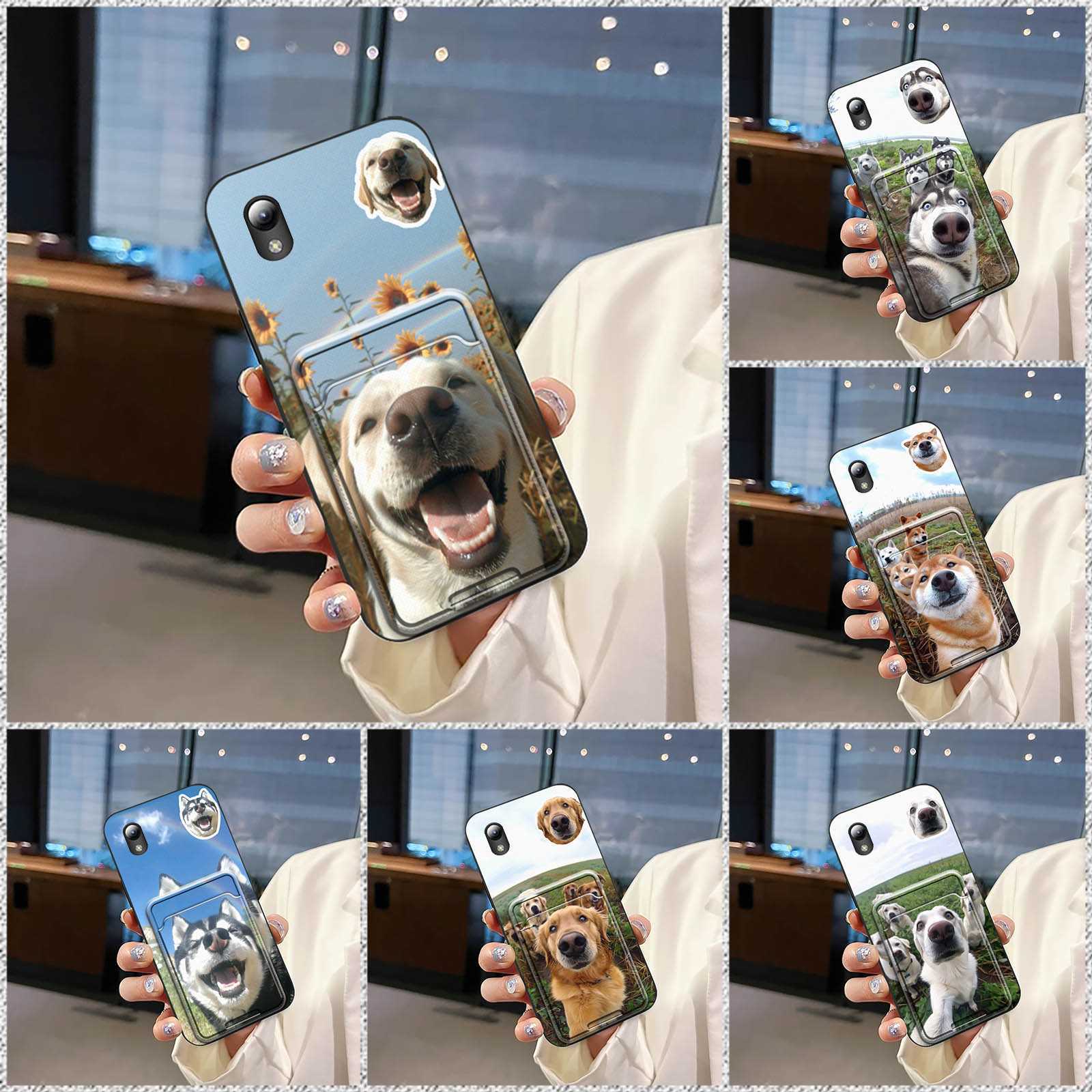 适用中兴手机壳狗潮流创意男女款个性插卡可爱防尘全包边自拍猫