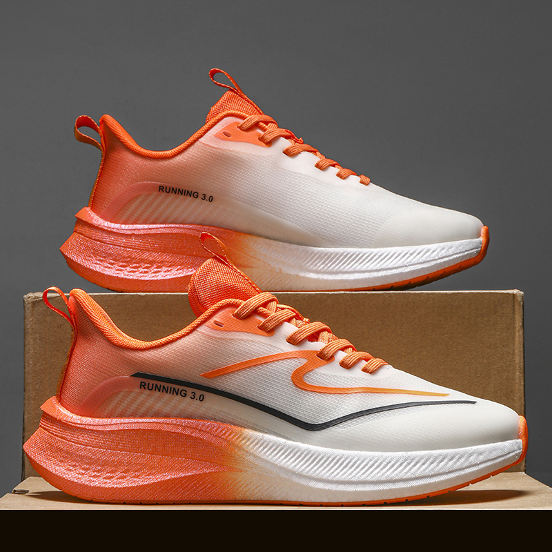 2025 nuevos juveniles amortiguador desgaste placa de carbono zapatillas de malla transpirable para hombres y mujeres zapatillas de carreras antideslizantes