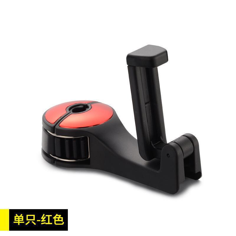 车载多功能挂钩手机支架汽车创意后排头枕挂钩车用锁扣式手机支架