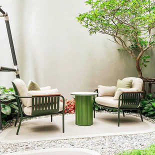 Nordic Outdoor Sofa Garden Villa Courtyard Open-Air Waterproof Outdoor Furniture Sun Room Designer Aluminum Alloy Chair
