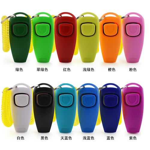 Dog trainer multifunctional pet clicker whistle dog training device clicker dog whistle two-in-one pet supplies