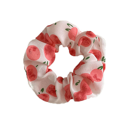 Korean version of large intestine hair band for girls, pink hair tie, rubber band, plush hair band, fabric hair rope, fat intestine head rope hair accessory