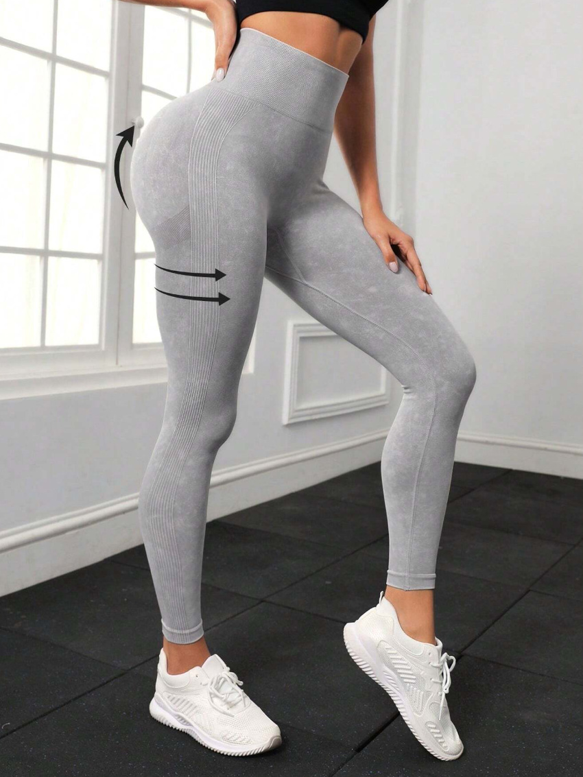 Damen Kleidung Wash Butt Lifting Scrunch Washed Nahtlose Yoga Pfirsich Hüftstrumpfhose_voghion.com
