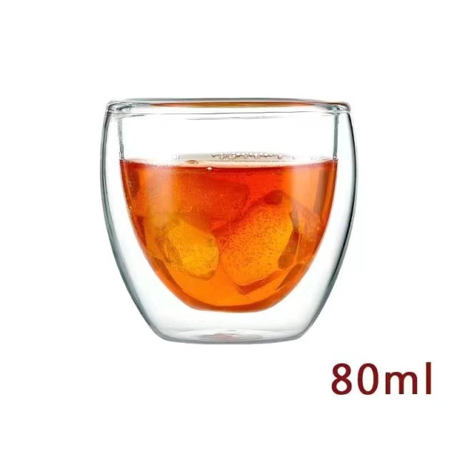 80ml 이중 유리 컵