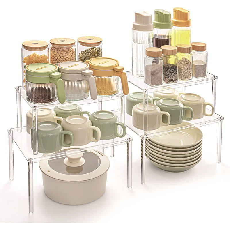Acrylic Cabinet Storage Rack Desk Countertop Rack Storage Rack Pantry Kitchen Spice Rack