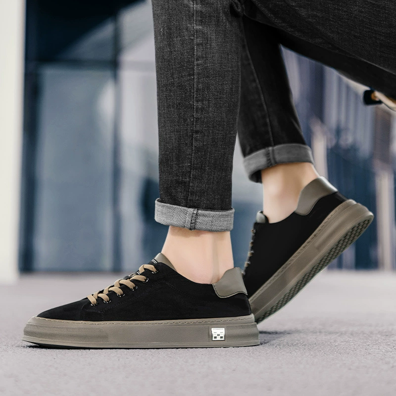 Men's Summer Breathable Sneakers, Fashionable Casual Shoes, Soft Sole, Black/Grey, Sizes 38-48