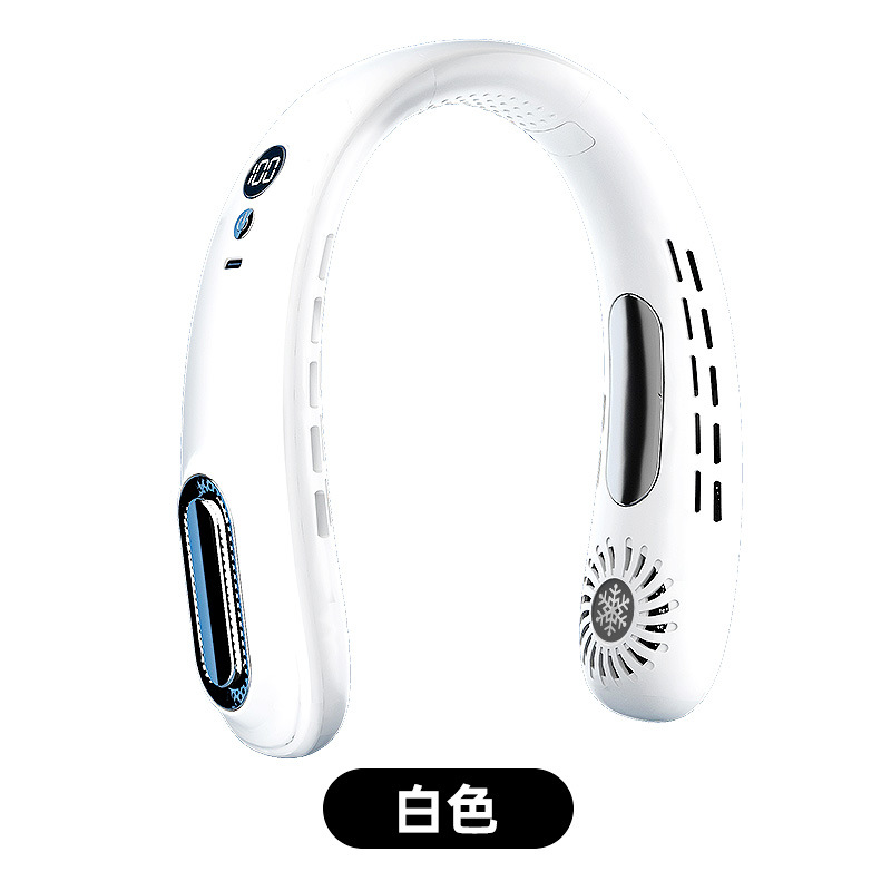 Ventilador de cuello de fábrica original modelo privado patente USB recarga portátil perezoso regalos deportivos al por mayor silencioso motor sin escobillas