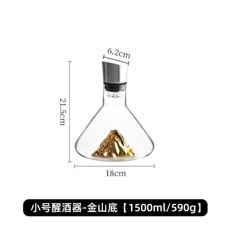 Kingsoft decantador separador de vino sin plomo botella de vino tinto hogar Luz de estilo europeo de lujo simple cascada de cristal