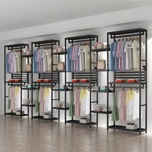 服装店展示架双层落地式男女装衣服挂衣架陈列架简约衣帽货架组合
