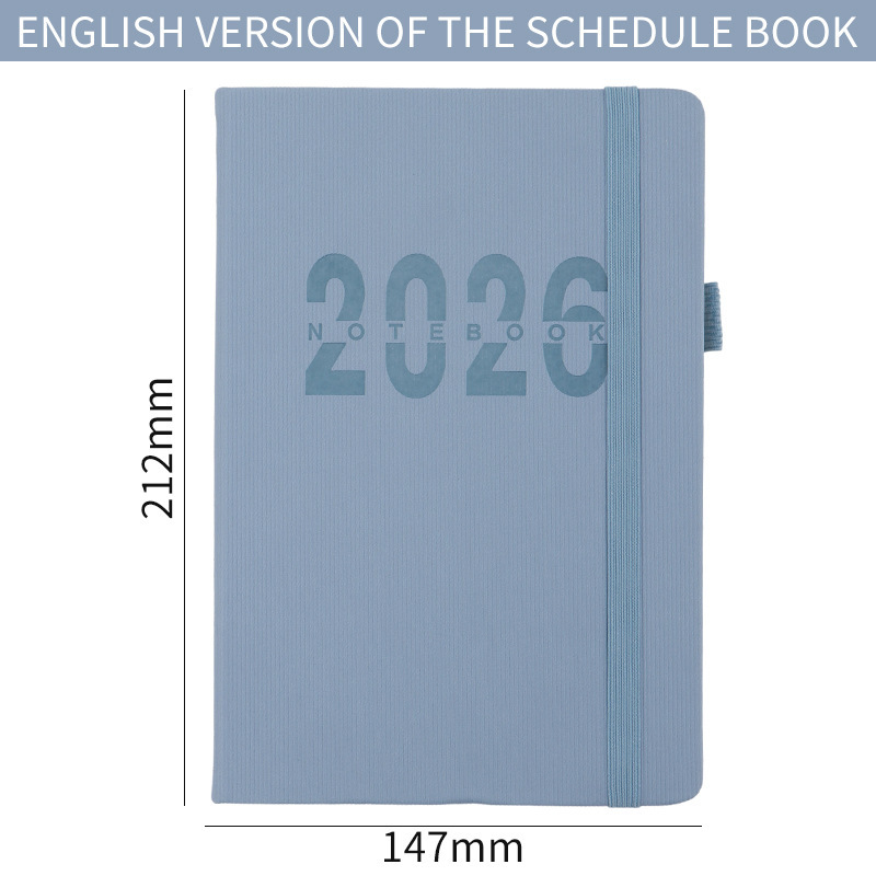 跨境2026年日程本365天计划本一日一页记事本时间管理商务笔记本|undefined