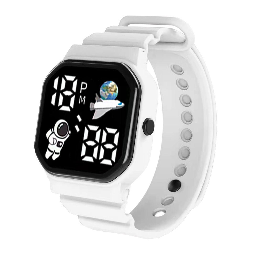 Ventas transfronterizas A2 astronauta tierra reloj LED reloj de pulso reloj electrónico de deportes digitales estudiantes reloj electrónico de botón