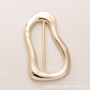 Trendy Metal Shaped Waist Buckle Windbreaker Belt Alloy Buckle Clothes Buckle Japanese Buckle Clothing Accessories Decorative Buckle