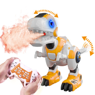 Cross-Border Remote Control Velociraptor Programmable Bionic Shaking Head and Tail Spray Smart Technology Toy for Boys and Girls