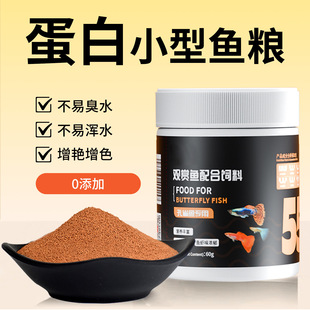 Ornamental Fish Small Fish Feed Small Particles Floating Universal High Protein Goldfish and Guppy Special Fish Food Does Not Muddy the Water