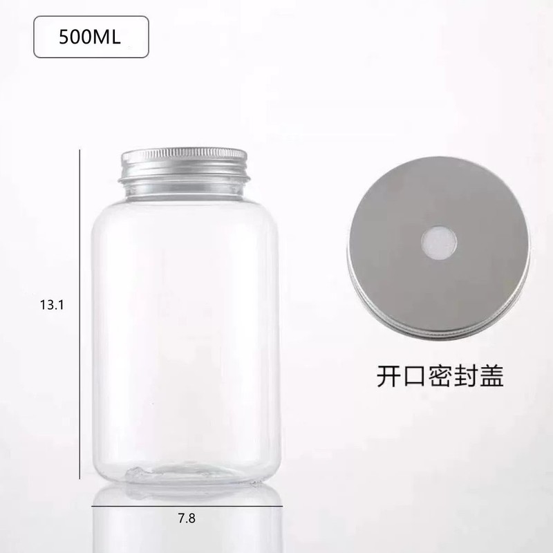 卸売インターネット有名人 50 パック Daixi ティーボトルファットカップ蓋付きペットミルクティーカップ使い捨てプラスチックボトルジュースカップ|undefined