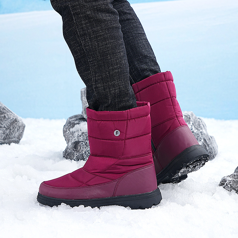 Botas de nieve, zapatos de algodón casuales transfronterizos al aire libre, zapatos de algodón impermeables, zapatos de nieve de alta altura