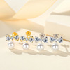 Earrings, accessory with bow from pearl, silver 925 sample, simple and elegant design, wholesale