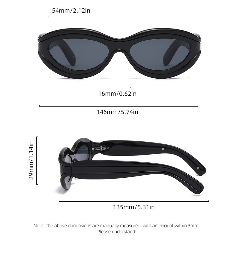 Lunettes de soleil œil de chat Y2K de mode rétro européenne et américaine, nouvelles lunettes de soleil de sport de plein air, de photographie de rue, fines et antireflets_voghion.com