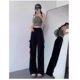 Spring and Summer Casual Thin Cargo Pants for Women, High-waisted, Versatile, Slimming Look Design, Large Size Quick-drying Pants for Girls
