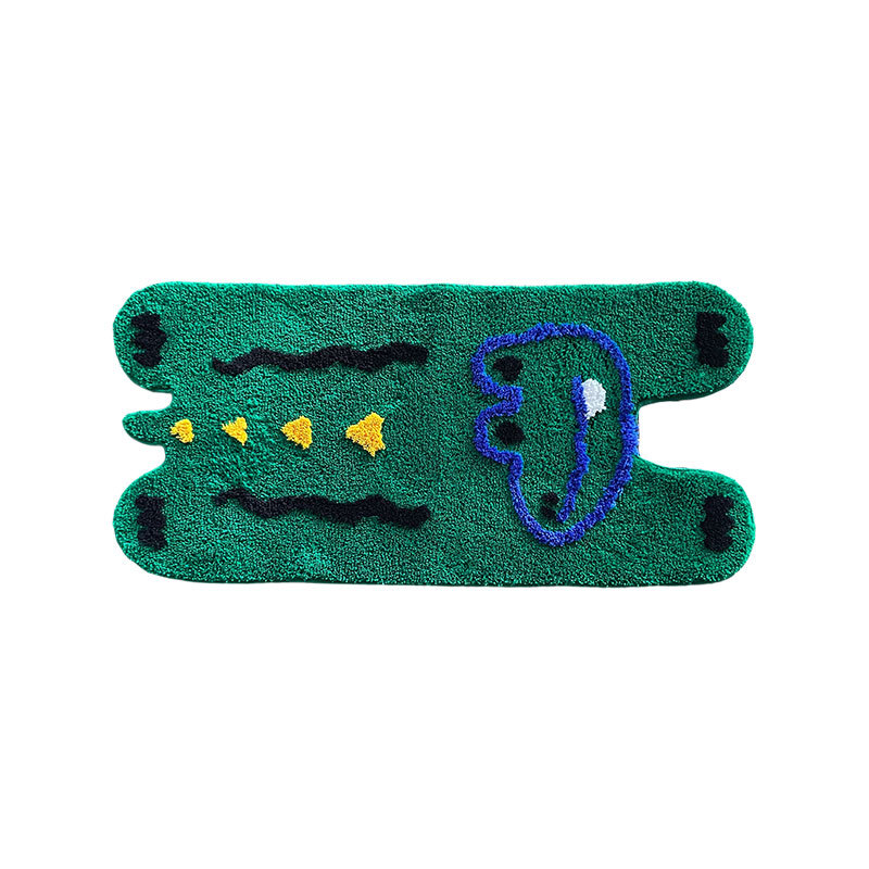 Una pieza de alfombra flocada de cabello, alfombra de baño, alfombra de mechón de dormitorio, alfombra de sala de estar personalizada, alfombra de musgo tejida