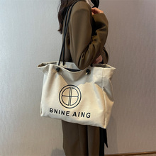 韓國帆布包包女2022新款潮時尚學生黨托特包大容量手提單肩包
