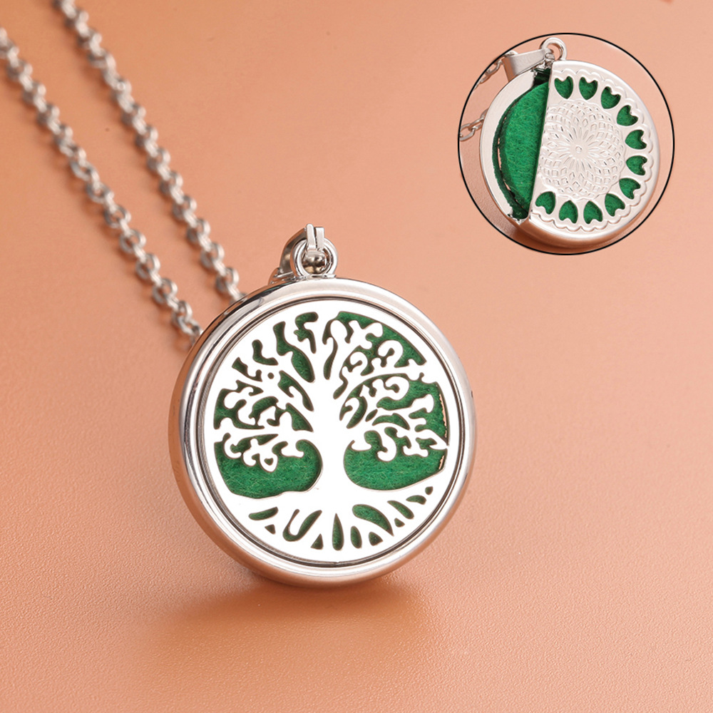 香薰精油扩散器项链可打开毛衣链项链跨境速卖通插销香水香氛项链