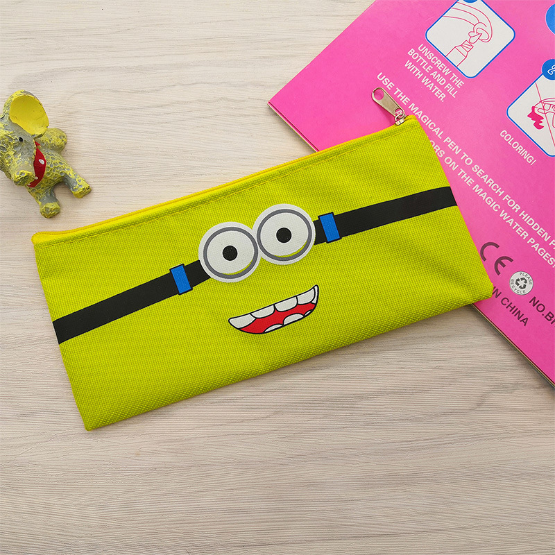 Bolsa de lápiz creativa de caricatura coreana encantadora bolsa de cambio de cremallera de Oxford bolsas de papelería bolsas de lápiz de papelería