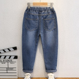 Осенние джинсы, повседневные брюки, милые штаны, в корейском стиле, подходит для подростков