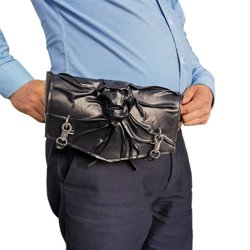 Transfronterizo nuevos hombres creativos bolsa de cintura de almacenamiento de cuero cráneo horror elemento accesorios de Halloween llevar a cabo