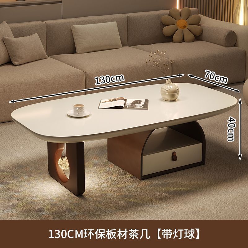 法式茶几客厅家用奶油风极简岩板2025新款复古中古轻奢设计师茶几|undefined