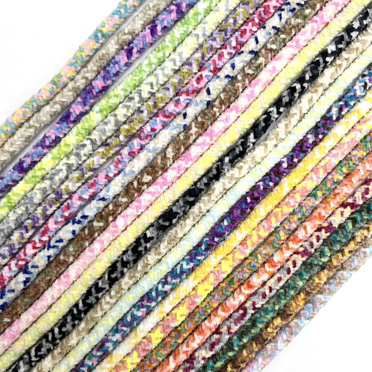 5mm color mixto Chenille sólido graso hombre y mujer zapatos de pan casuales zapatos de papá de color otoño y invierno cordones redondos