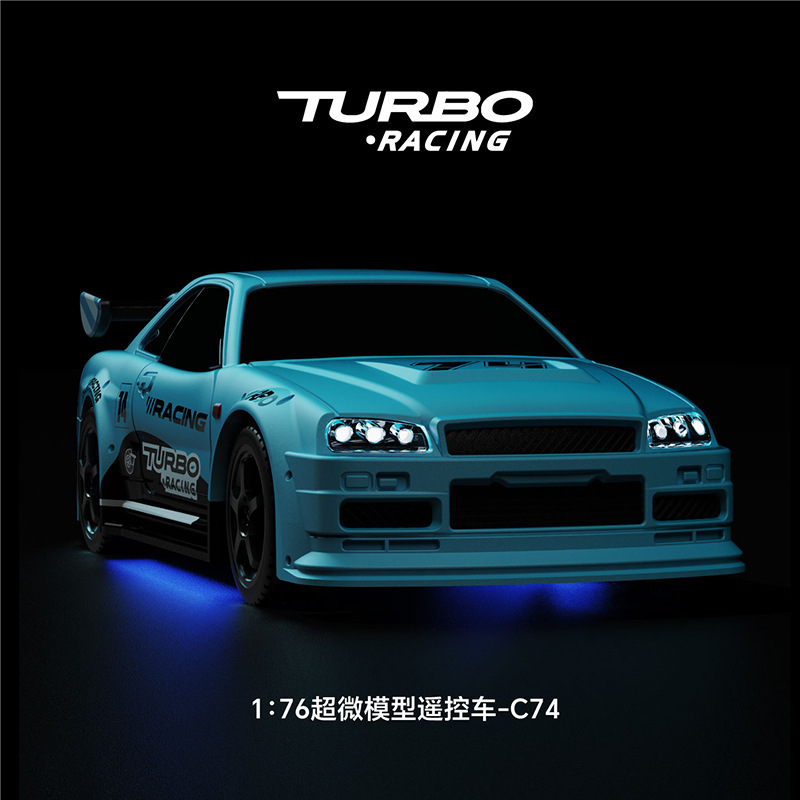 TURBO RACING C74 New Remote Control Racing Car 1:76 RC Mini Full-Scale Pocket Toy Car TURBO RACING C74 New Remote Control Racing Car 1:76 RC Mini Full-Scale Pocket Toy Car