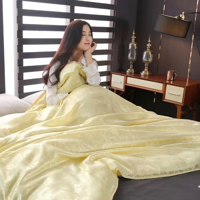 Factory direct jacquard silk quilt gift quilt core wholesale summer cool quilt activities will sell gift box gift quilt