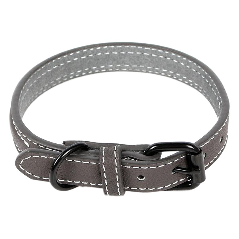 Fábrica directa nuevo collar de mascotas Golden Retriever Samo pequeño y mediano tamaño perro PU collar ajustable mascotas suministros