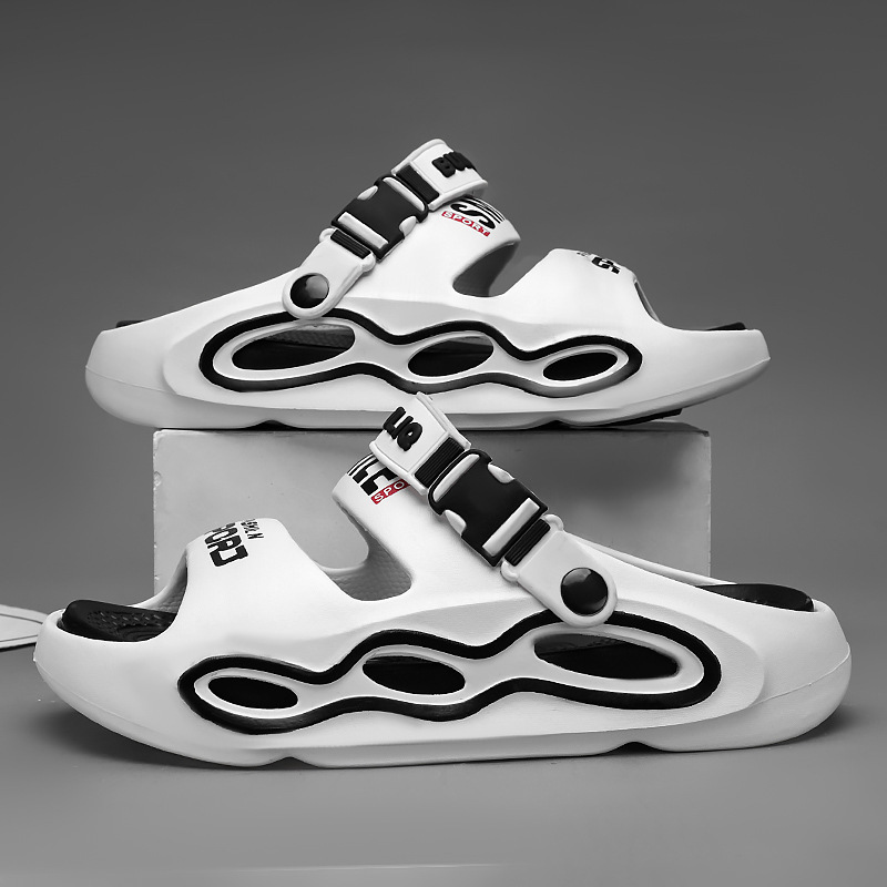 Men's Summer New Breathable Two-Tone Thick Sole Large Size Outdoor Beach Casual Bathroom Couple Sandals