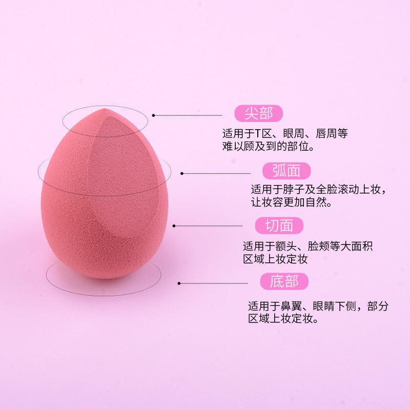 Esponja de Maquillaje Beauty Blender de Grado A en Existencia, Doble Uso para Seco y Húmedo, Forma de Gota de Agua, Producto Cosmético Sin Látex.