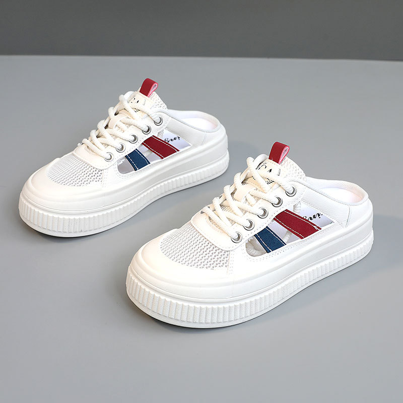 Q2658 Nuevas pantuflas de media caña, tendencia de verano, de malla transpirable, con suela gruesa que aumenta la altura, estilo casual_voghion.com