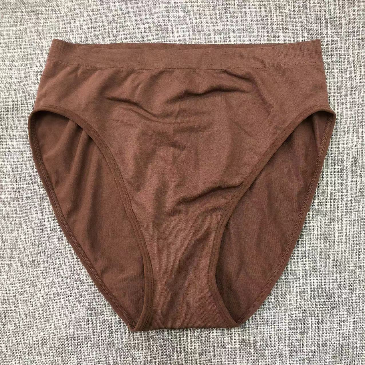 Outer Single Tail Mid-high Waist Underwear Women's Seamless High Split Elastic Ladies Briefs plus size European and American Quick-drying Shorts