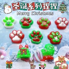 跨境爆款圣诞节解压玩具可爱减压捏捏乐TPR圣诞雪人老人圣诞玩具